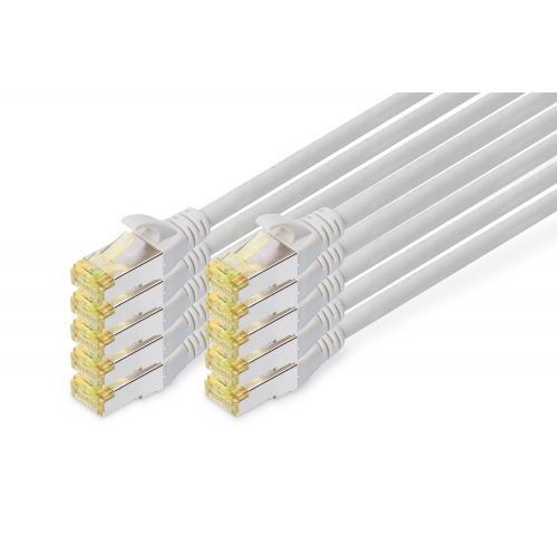 Patch Cord Digitus by Assmann DK-1644-A-020-10, S/FTP, Cat6a, 2m, Grey, 10 bucati