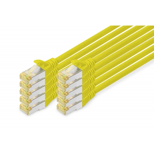 Patch Cord Digitus by Assmann DK-1644-A-020-Y-10, S/FTP, Cat6a, 2m, Yellow, 10 bucati