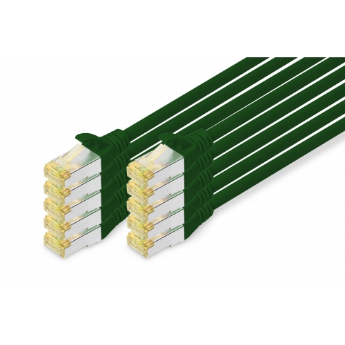 Patch Cord Digitus by Assmann DK-1644-A-030-G-10, S/FTP, Cat6a, 3m, Green, 10 bucati