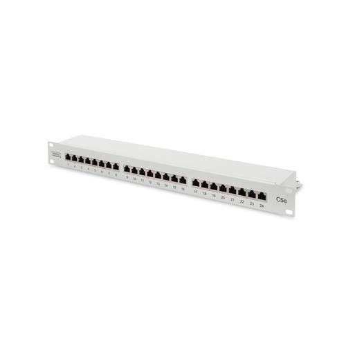 Patch Panel Digitus by Assmann DN-91524S, 19inch, 24 porturi, Cat5e, STP, Light Grey