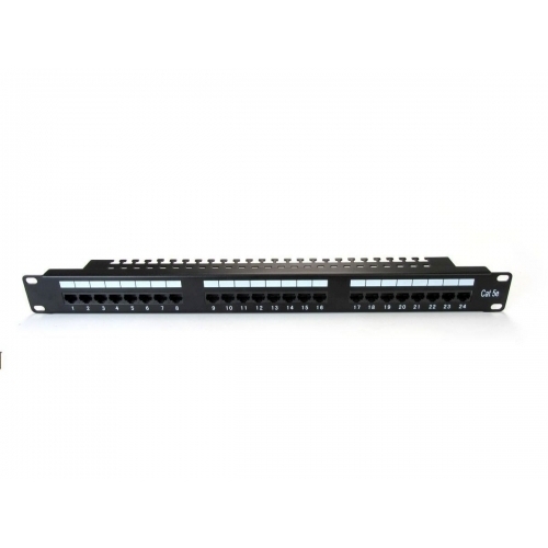 Patch Panel Digitus by Assmann DN-91524U-EC, 19inch, 1U, 24 porturi, Cat5e, UTP, Black