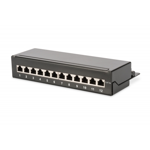 Patch Panel Digitus by Assmann DN-91612SD-EA, Desktop, 1U, 12 porturi, Cat6a, STP, Black