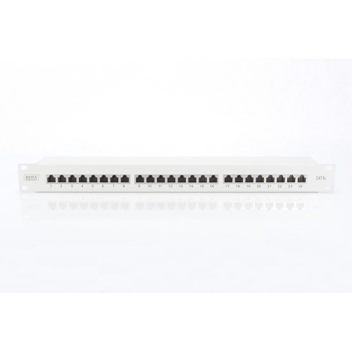 Patch Panel Digitus by Assmann DN-91624S-EA, 19inch, 1U, 24 porturi, Cat6a, STP, Light Grey