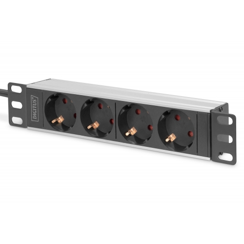 PDU Digitus by Assmann DN-95418, 4x Schuko, 2m, Black-Grey