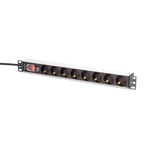 PDU Digitus by Assmann DN-95436, 8 x Schuko, 2 m, Black-Silver