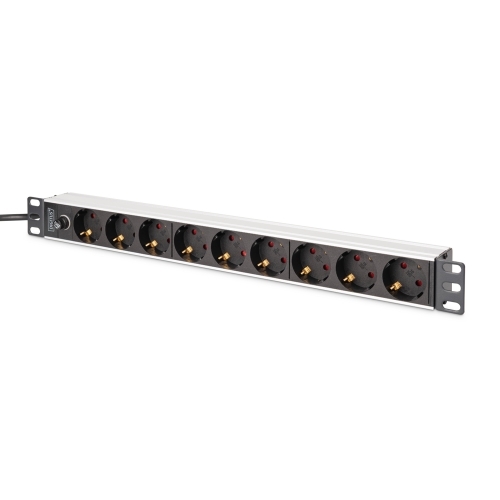 PDU Digitus by Assmann DN-95437, 9 x Schuko, 2 m, Black-Silver