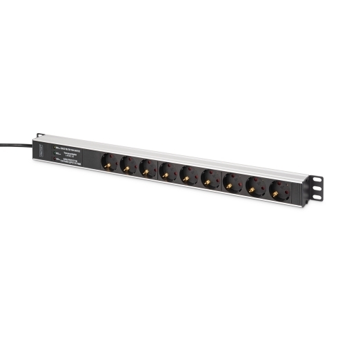 PDU Digitus by Assmann DN-95438, 9 x Schuko, 2 m, Black-Silver