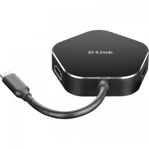 Hub USB DLINK DUB-M420, 4 porturi, negru