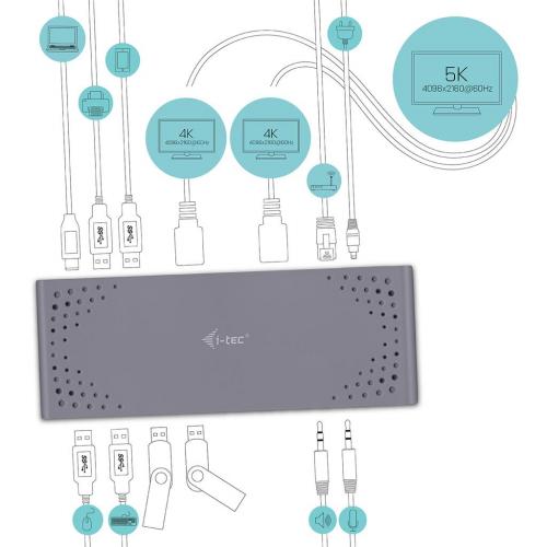 Docking Station I-tec 5K , Grey