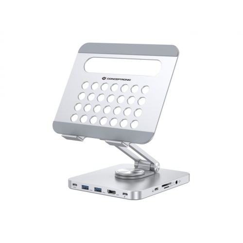 Stand tableta cu docking station Conceptronic DONN26G, Grey