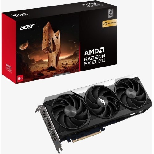 Placa video Acer AMD Radeon RX 9070 NITRO OC 16GB, GDDR6, 256 bit