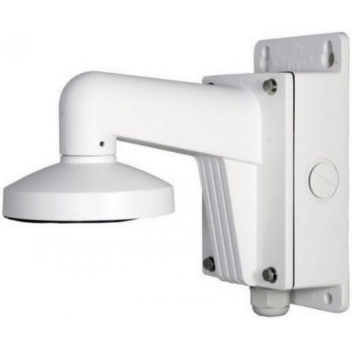 Suport de montaj pe perete cu doza de conexiuni Hikvision DS-1473ZJ- 135B, material aliaj de aluminiu, dimensiuni: Ø 136 mm × 242.92 mm × 290 mm, greutate: 1475 g