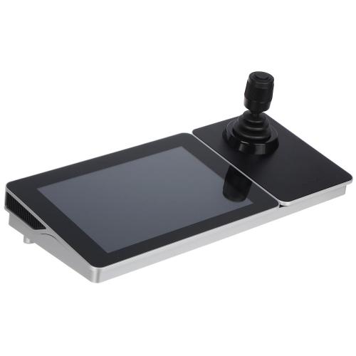 Tastatura IP de control pentru camere PTZ Hikvision DS-1600KI(B), display touchscreen de 10,1 inch, rezolutie: 1280 × 800, system de operare Android, interfata retea: 10M/100M/1000M adaptive ethernet port, WIFI, interfata audio: 1in/1out, gestioneaza pana