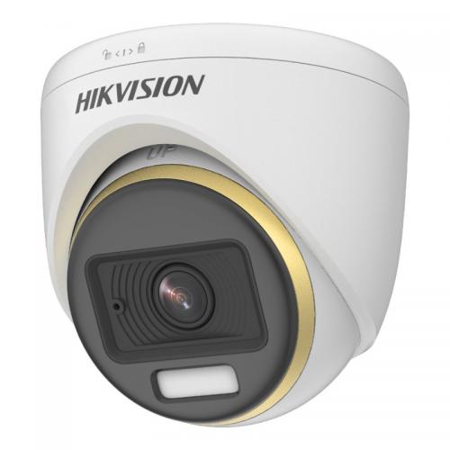 Camera de supraveghere Hikvision Turbo HD turret DS-2CE72DF3T-FS(2.8mm) (O-STD); 2MP, Color Vu - imagini color pe timp de noapte, mirofon audio incorporat, Aperture F1.0, 2MP, Color Vu - imagini color pe timp de noapte, mirofon audio incorporat, Aperture 