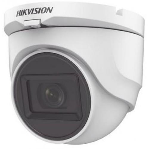 Camera supraveghere Hikvision Turbo HD turret DS-2CE76H0T-ITMF(2.4mm) (C), 5MP, rezolutie: 2560 × 1944, 5M@20fps, 4M@30fps, iluminare: 0.01 Lux@(F1.2, AGC ON), 0 Lux with IR, lentila fixa: 2.4 mm, unghi vizualizare:  horizontal FOV: 110°, vertical FOV: 81