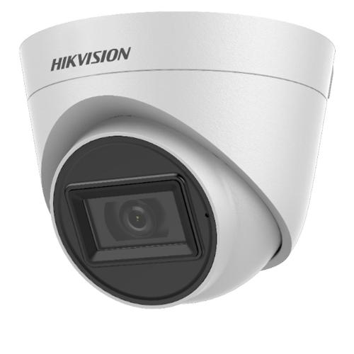 Camera supraveghere Hikvision Turbo HD turret DS-2CE78D0T-IT3FS(2.8mm), 2 MP, microfon audio incorporat, senzor: 2 MP CMOS, rezolutie: 1920 × 1080@30fps, iluminare: 0.01 Lux@(F1.2, AGC ON), 0 Lux cu IR, lentila: 2.8mm, distanta IR: 40m, Smart IR, Digital 