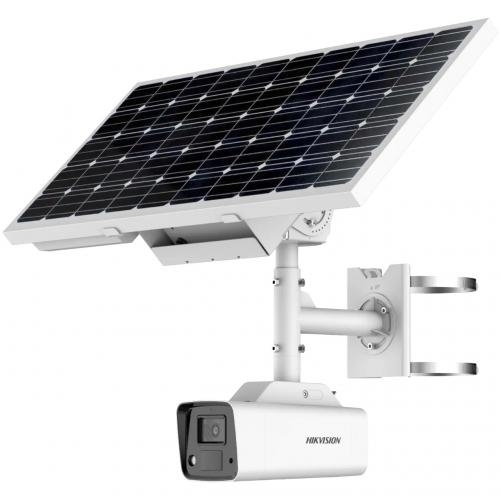 Camera IP Bullet Hikvision 4G cu panou solar DS-2XS2T47G1-LDH/4G/C18S40, 4 MP, Lentila 4 mm, IR 30 m