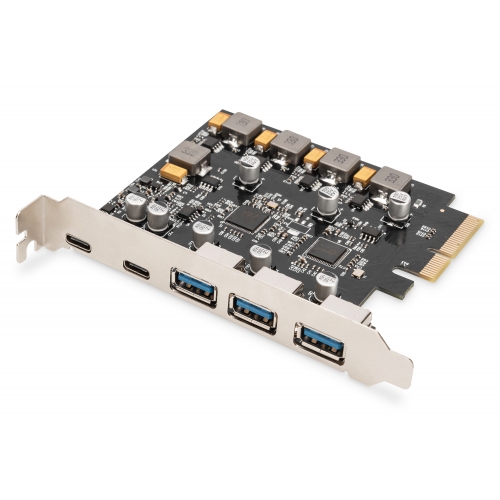Adaptor PCI-Express Digitus by Assmann DS-30222, PCI Express - 3x USB-A + 2x USB-C