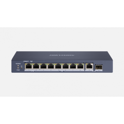 Switch Hikvision DS-3E0510HP-E, 8-port, PoE