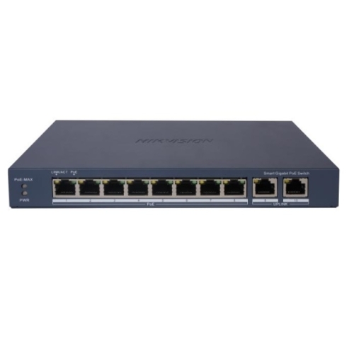 Switch Hikvision DS-3E1510P-EI, 8 porturi, PoE