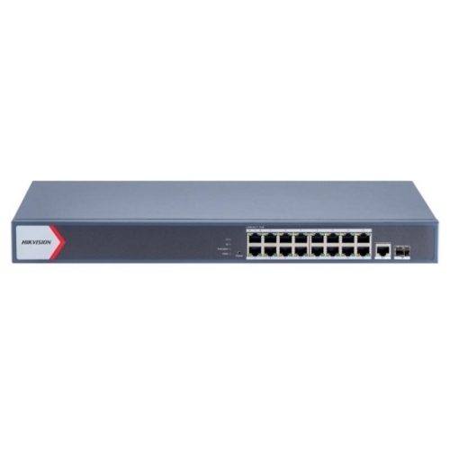 Switch Hikvision DS-3E1518P-EI/M, 16 porturi, PoE
