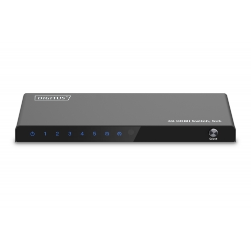 Switch HDMI Digitus by Assmann DS-55332, 5x HDMI, Black