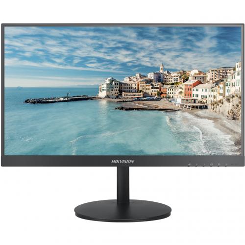 Monitor Hikvision DS-D5022FN-C, 21.5 inch, LED backlit  full HD 1920 × 1080, luminozitate 250 cd/㎡, contrast 3000 : 1, timp de raspuns 6.5ms, HDMI 1.4 × 1, VGA × 1, Audio In × 1, unghi vizualizare 178° ultra-wide, Vesa, 3D comb filter, 3D de-interlace, 3D