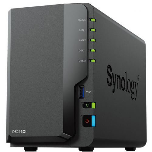 Bundle NAS Synology DS224+ 2 GB + 2 x Hard Disk Synology HAT3300 Plus 4 TB, SATA3, 256 MB, 3.5 inch
