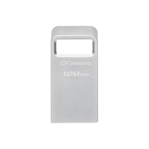 Memorie USB Flash Drive Kingston 128GB Data Traveler Micro, USB 3.2 Gen1, Metalic