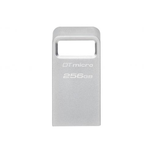 USB Flash Drive Kingston 256GB Data Traveler Micro, USB 3.2 Gen1, Metalic