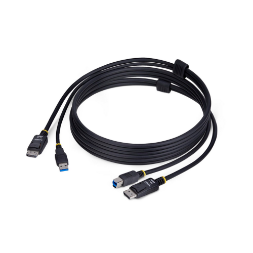Cablu KVM Startech DU1226-KVM-CABLE, DisplayPort + USB-A - DisplayPort + USB-B, 1.8 m, Black