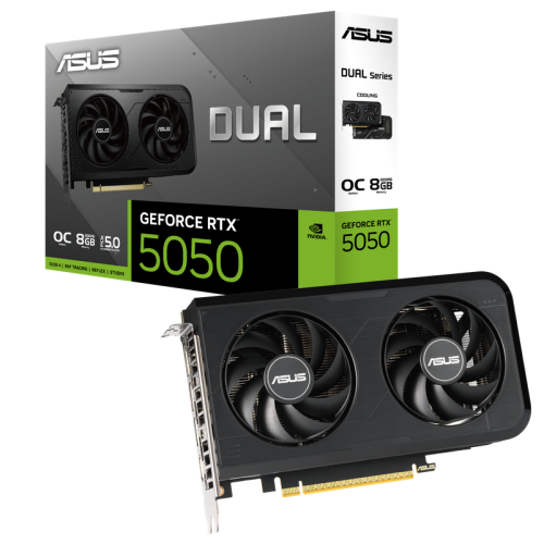 Placa video ASUS nVidia GeForce RTX 5050 DUAL OC 8GB, GDDR6, 128 bit