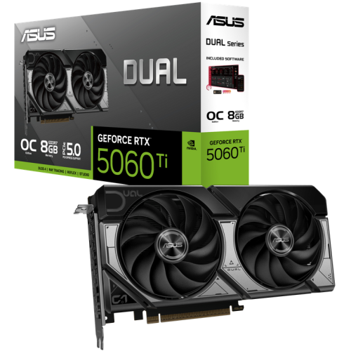 Placa video ASUS nVidia GeForce RTX 5060 Ti DUAL OC 8GB, GDDR7, 128 bit