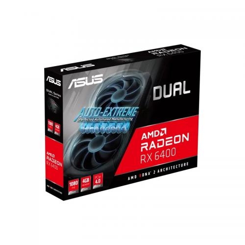 Placa video Asus AMD Radeon RX 6400 DUAL 4GB, GDDR6, 64bit