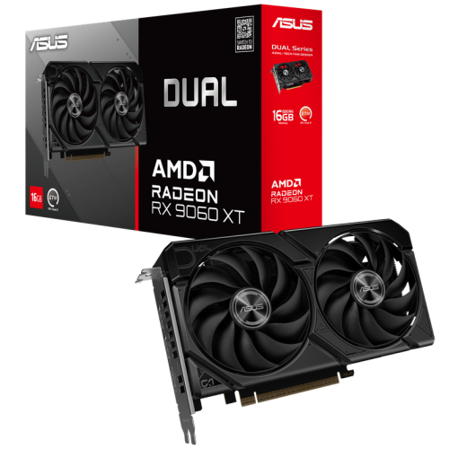 Placa video ASUS AMD Radeon RX 9060 XT DUAL 16GB, GDDR6, 128 bit