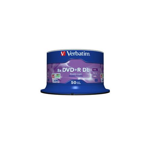 DVD+R DL Verbatim 8x, 8.5GB, 50buc, Spindle
