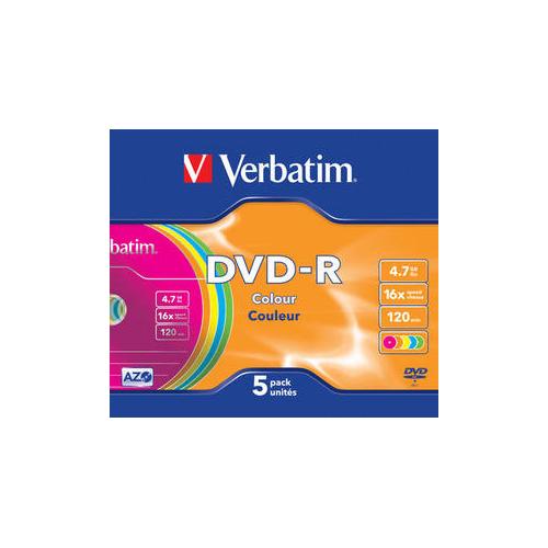 DVD-R Verbatim 16x, 4.7GB, 5buc, Slim jewel case