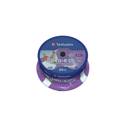 DVD+R Verbatim 8X, 8.5GB, 25buc, Spindle