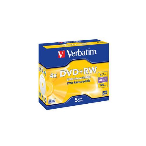 DVD+RW Verbatim 4x, 4.7GB, 1buc, Jewel case