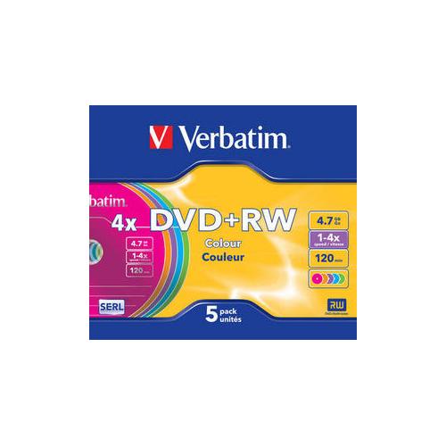 DVD+RW Verbatim 4X, 4.7GB, 5buc, Slim case