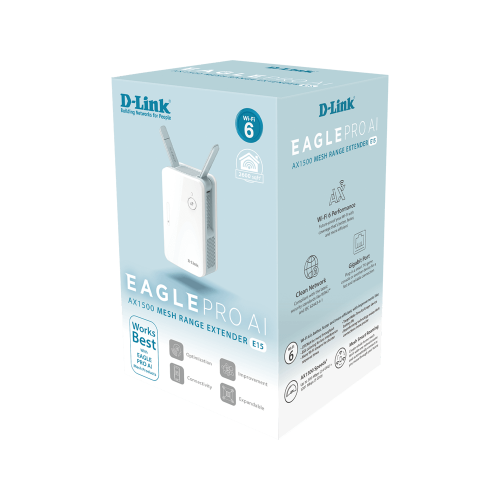 Range Extender D-Link AX1500 E15, White