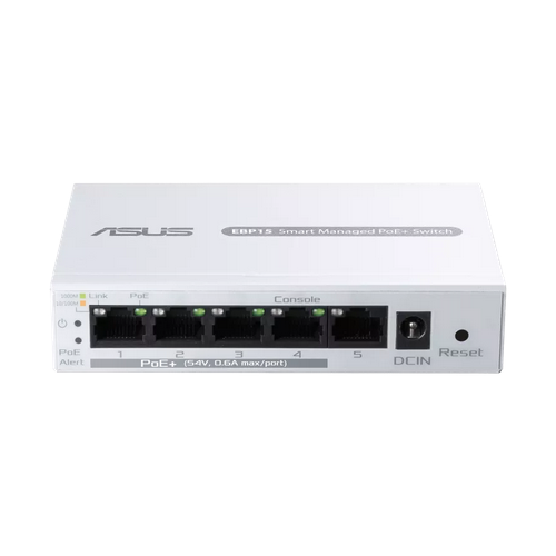 Switch ASUS ExpertWiFi EBP15, 5 porturi (4 PoE+)