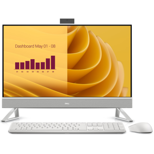 Calculator Dell 27 EC27250 AIO, Intel Core 7 150U, 27 inch, RAM 16GB, SSD 512GB, Intel Graphics, Windows 11 Pro, Pearl White