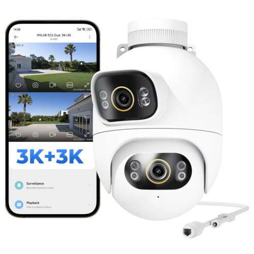 Camera IP Dome IMILAB EC6 dual (2x3K), 3 MP, IR 30 m