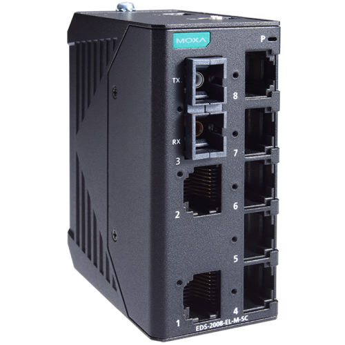 Switch Moxa EDS-2008-EL-M-SC-T, 7 porturi