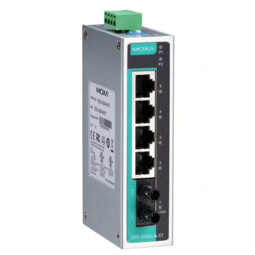 Switch Moxa EDS-205A-M-ST, 4 porturi