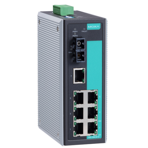 Switch Moxa EDS-308-S-SC, 7 porturi