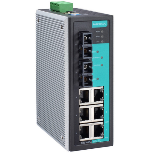 Switch Moxa EDS-408A-SS-SC, 6 porturi