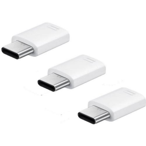 Set Adaptoare Samsung EE-GN930KWEGWW, USB-C - microUSB, White, 3buc