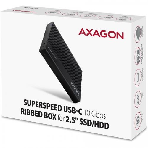 Rack extern HDD/SSD Axagon EE25-GTR, USB-C, 2.5inch, Black